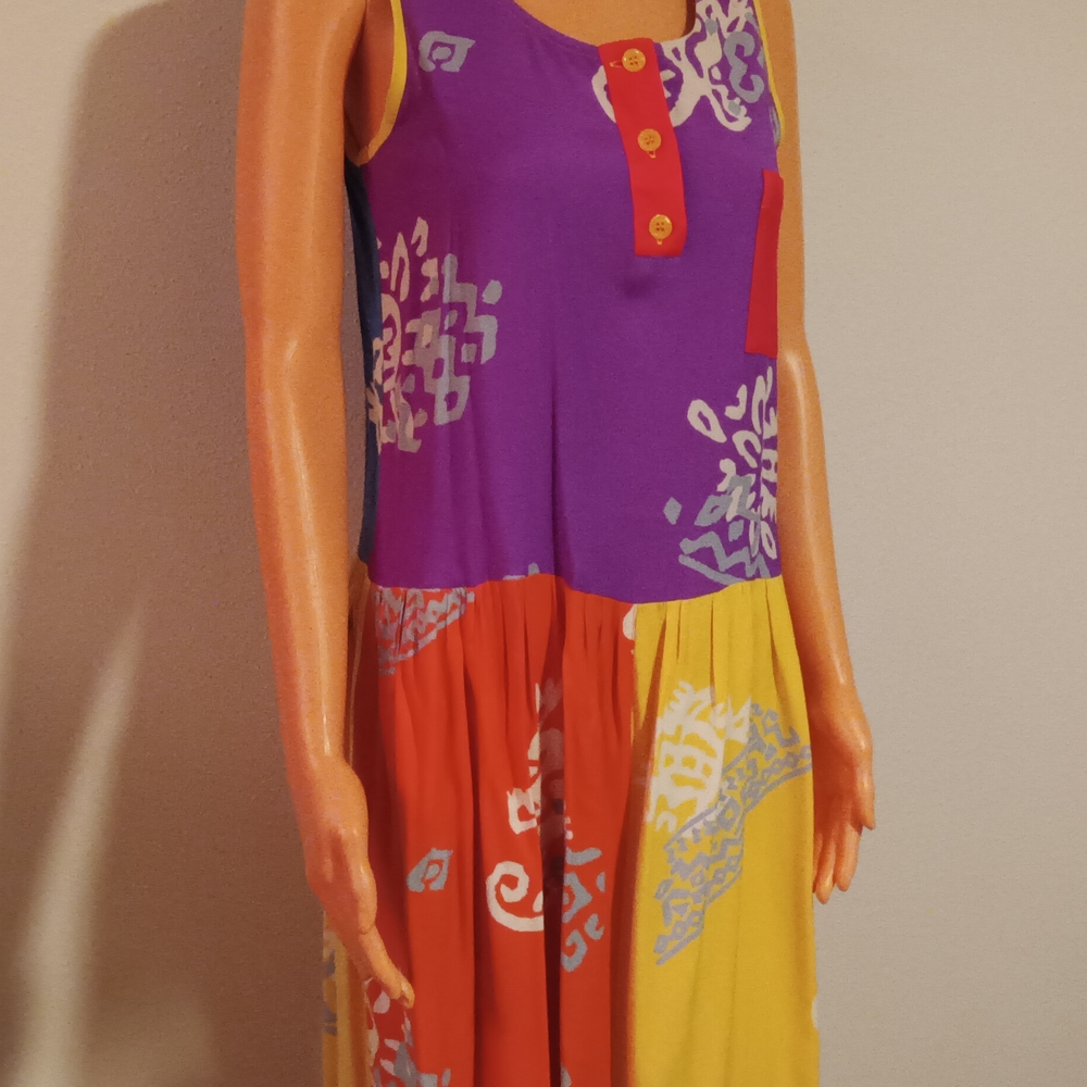 Vintage Styles To Go Colorful Sleeveless Dress